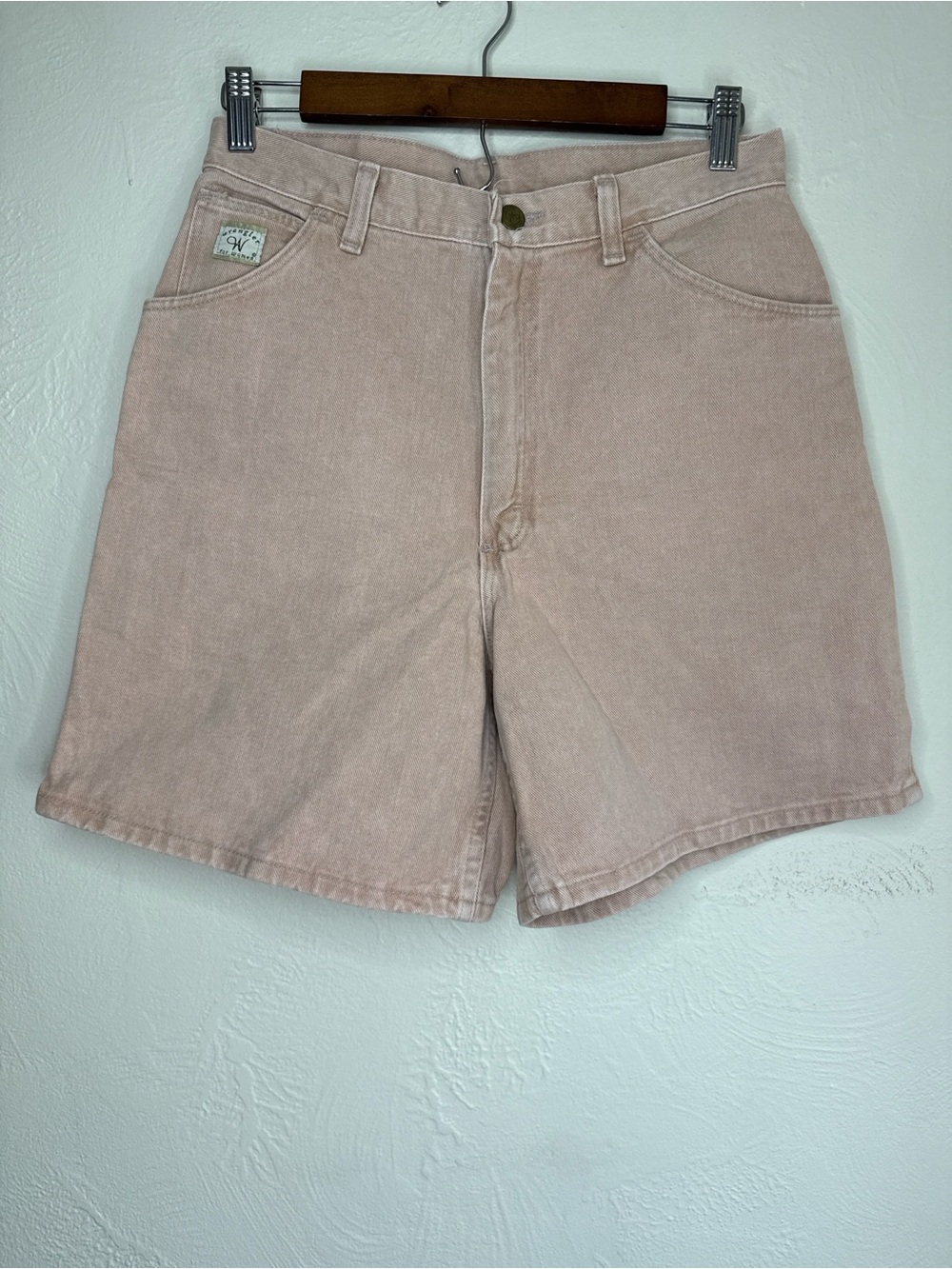 Vintage Wrangler Pink Denim Shorts Size 10 USA Made